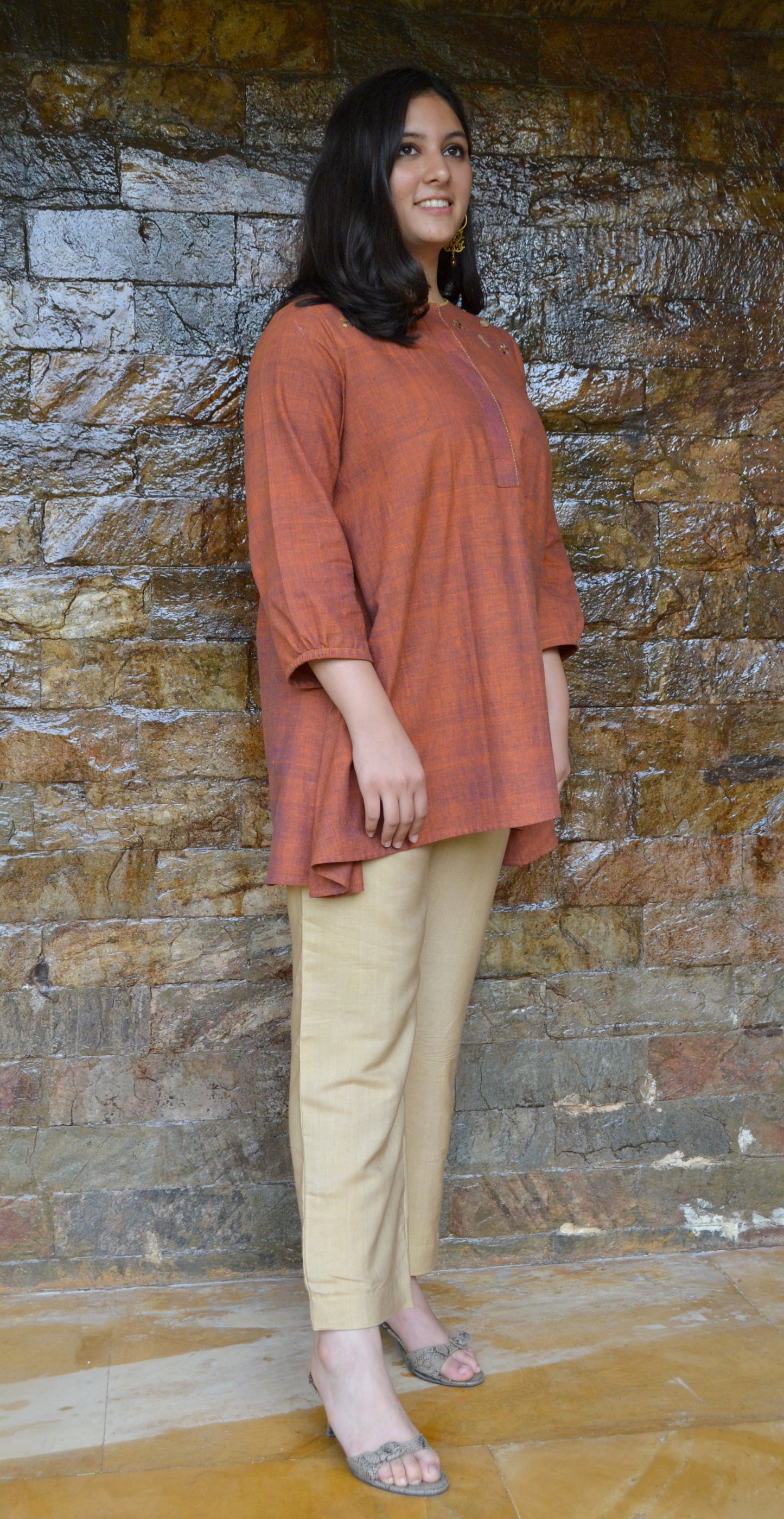 Tunic Flared With Front Placket