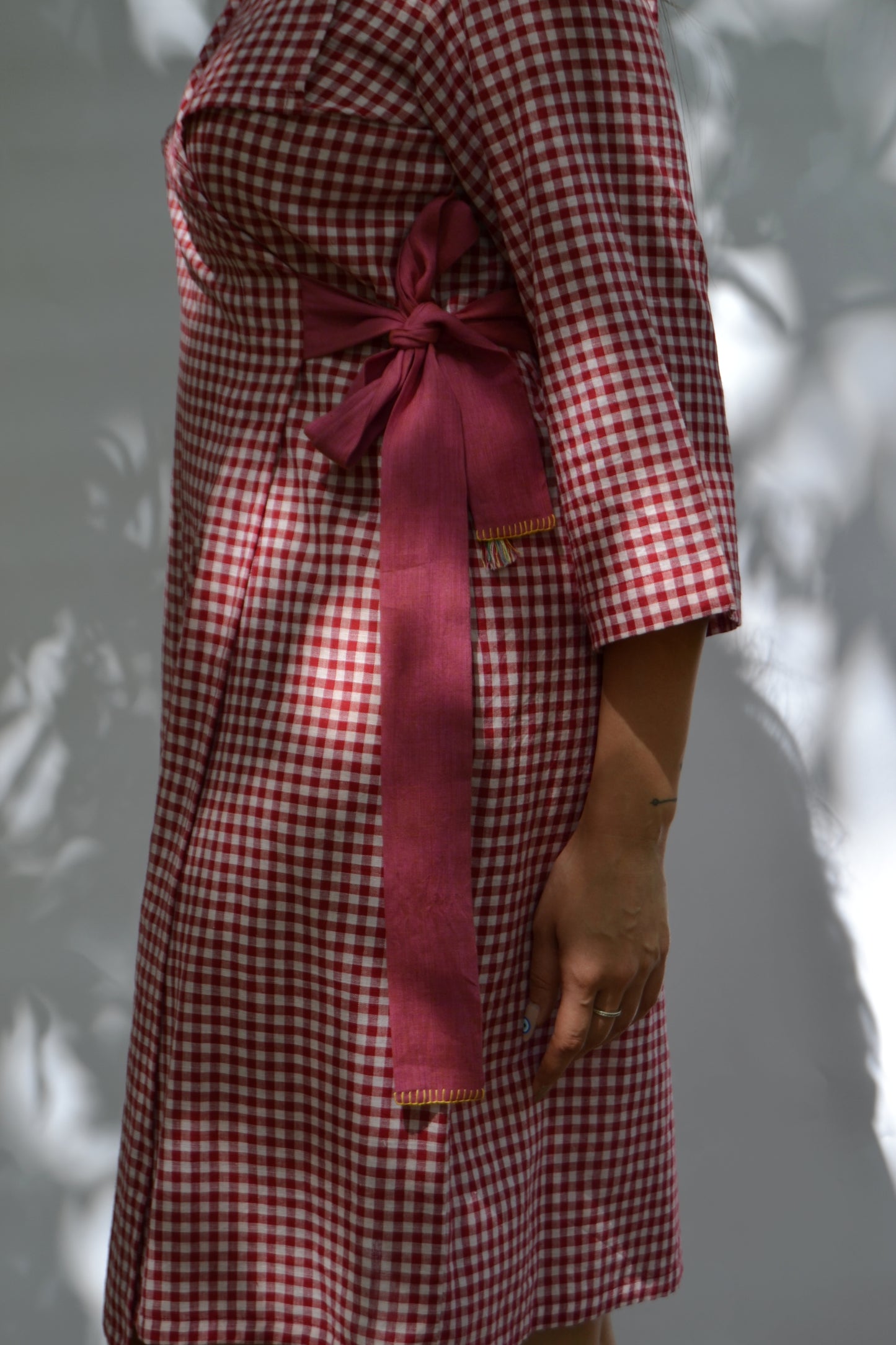 Dress Wrap Style with White Belt