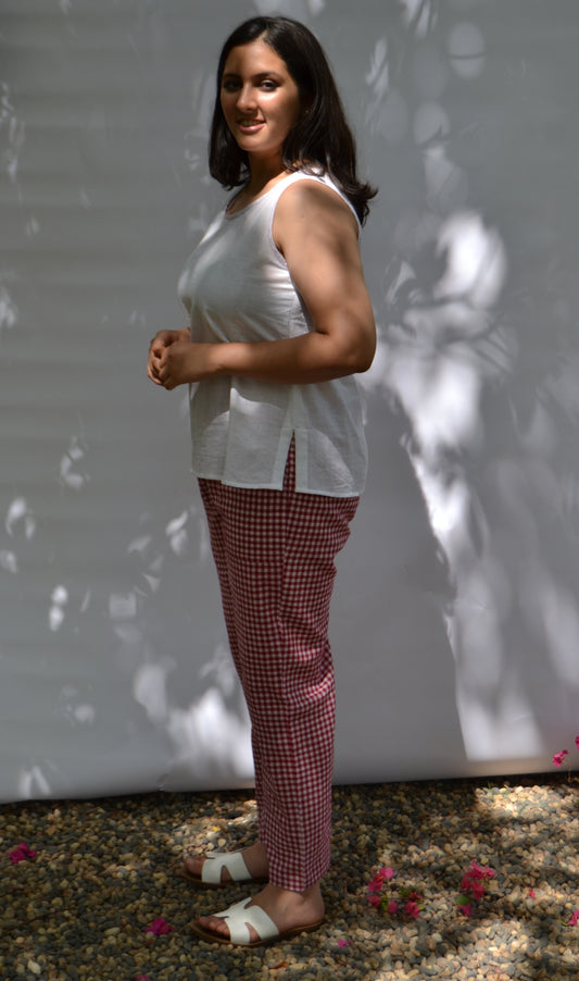 Tank Top with running stitch edge detail