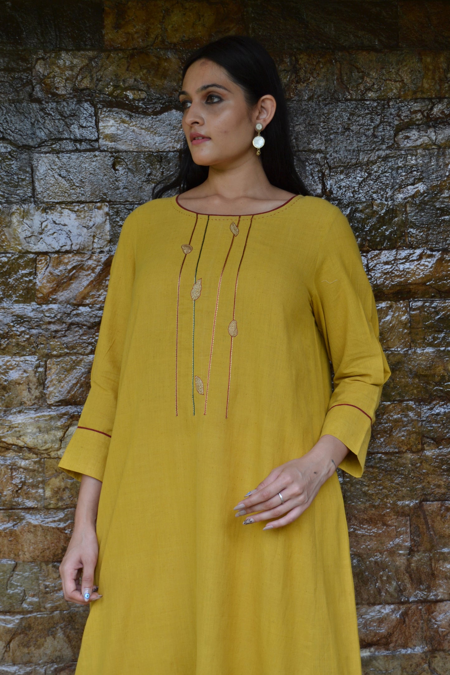 Kurta Long Side Paneled