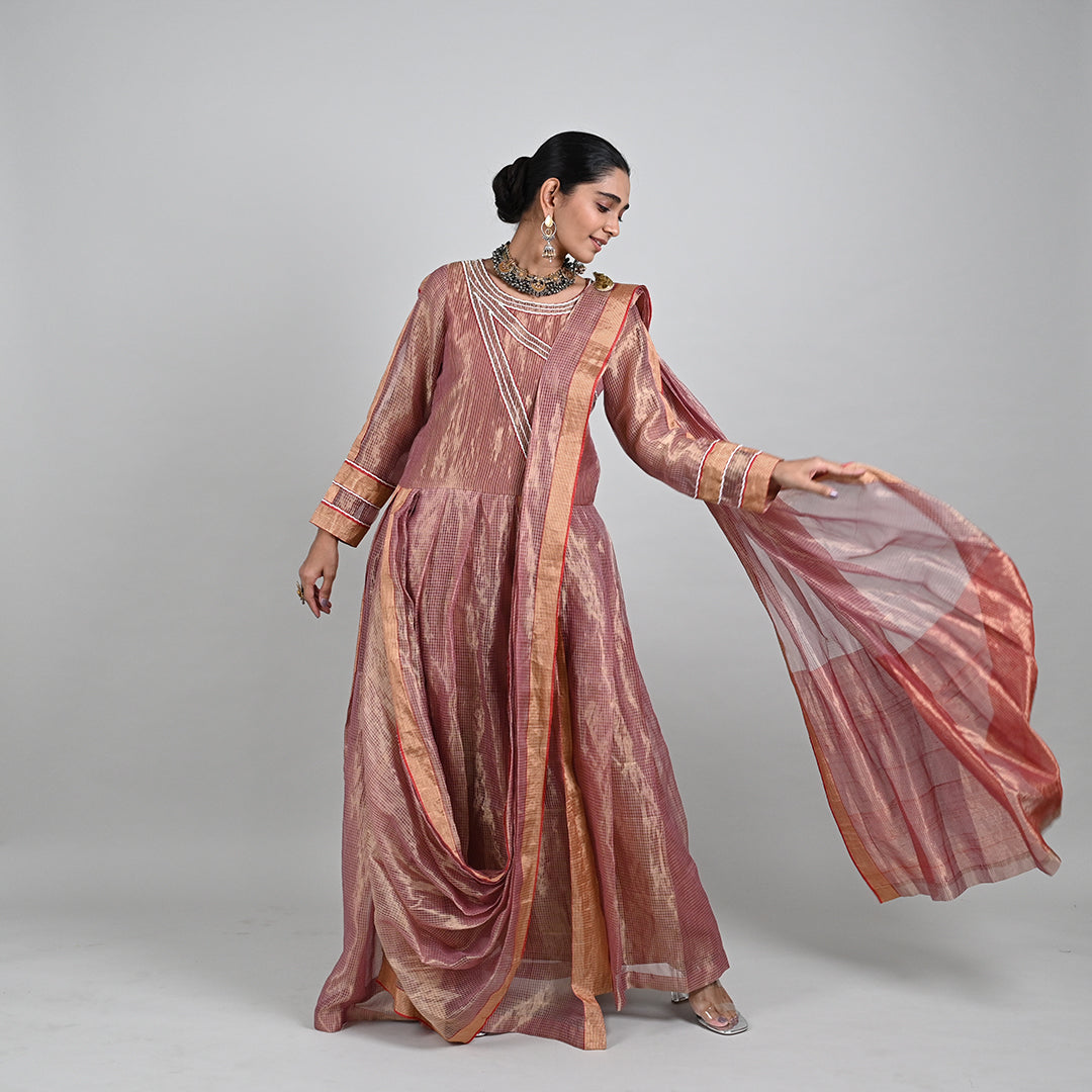Rivaj Golden Tissue Dress