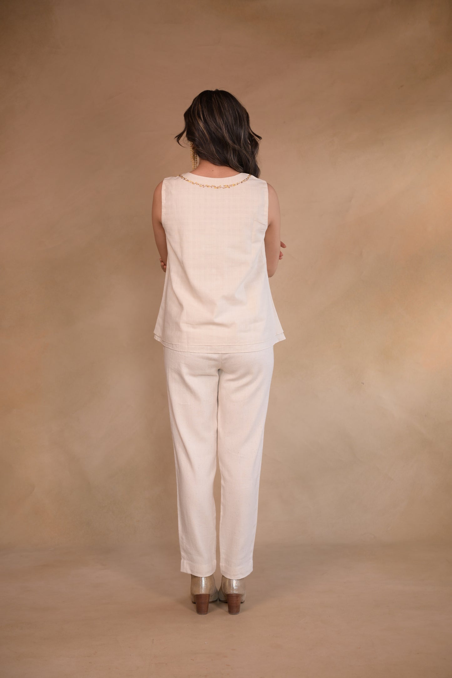 Tunic, with hand embroidery