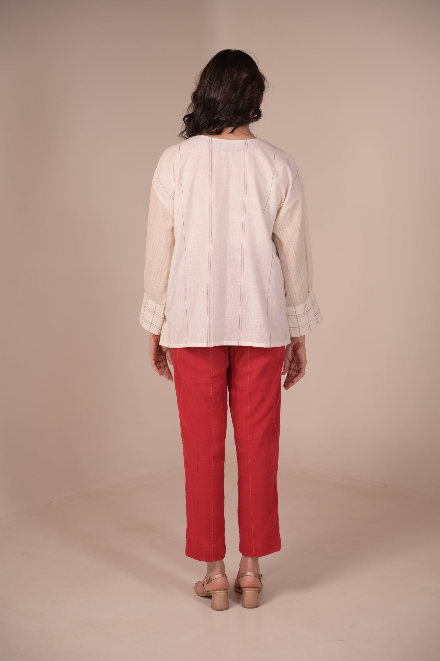 Tunic, With texture and hand embroidery accents
