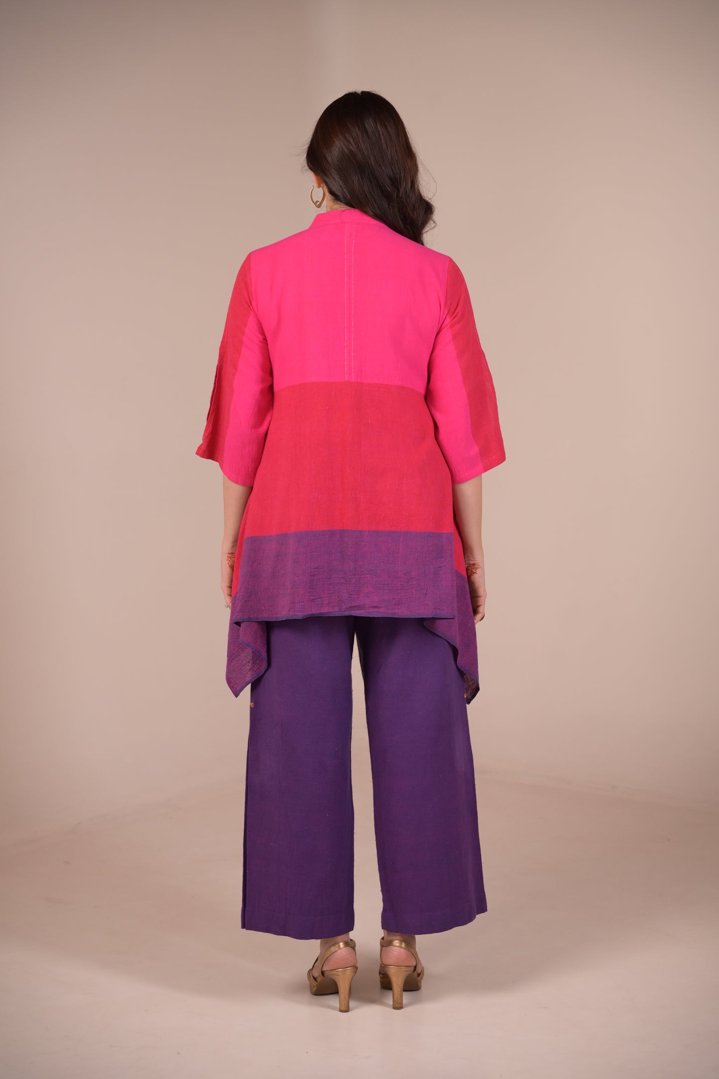 Tunic, Square cut with Fabric panel and Hand Embroidery accents