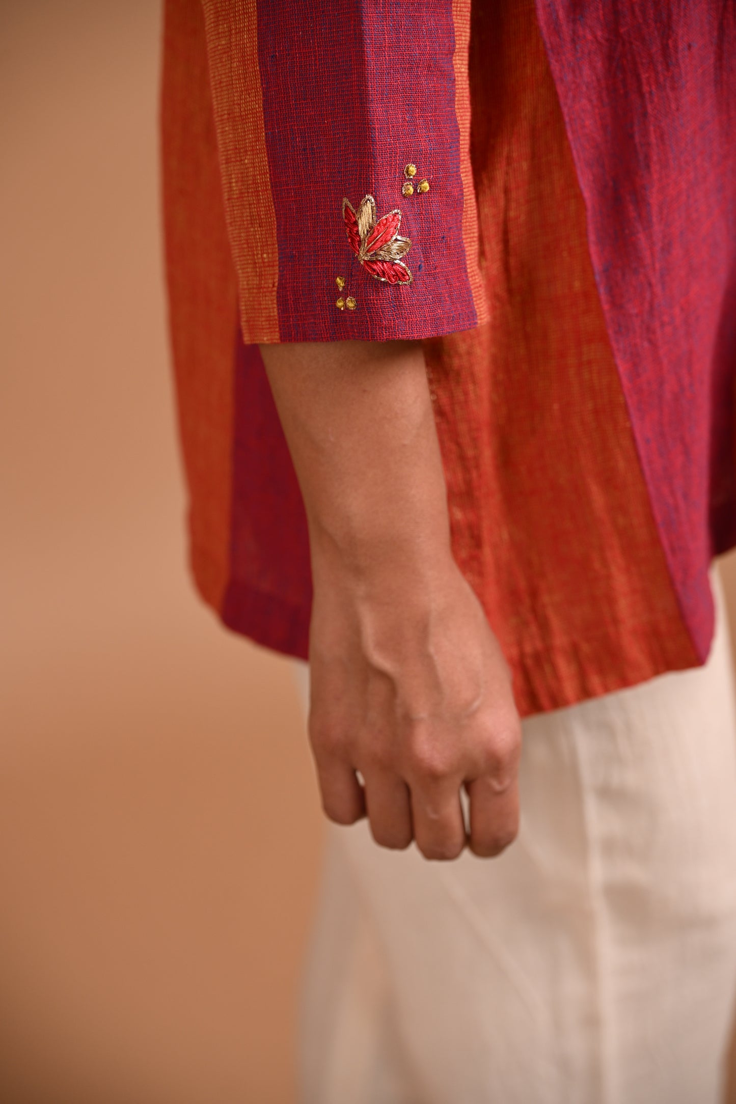 Kesar Tunic Pleated With Embroidery