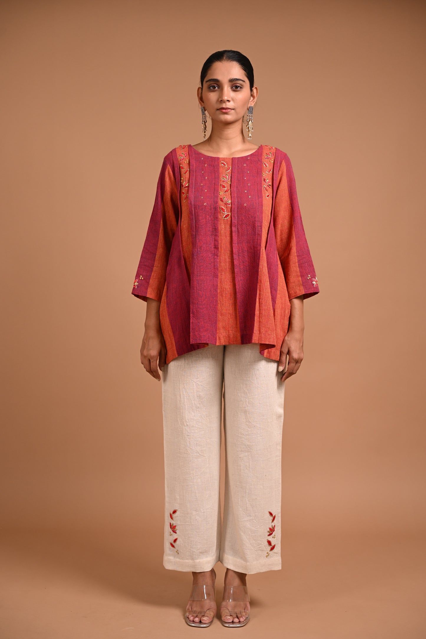 Kesar Tunic Pleated With Embroidery