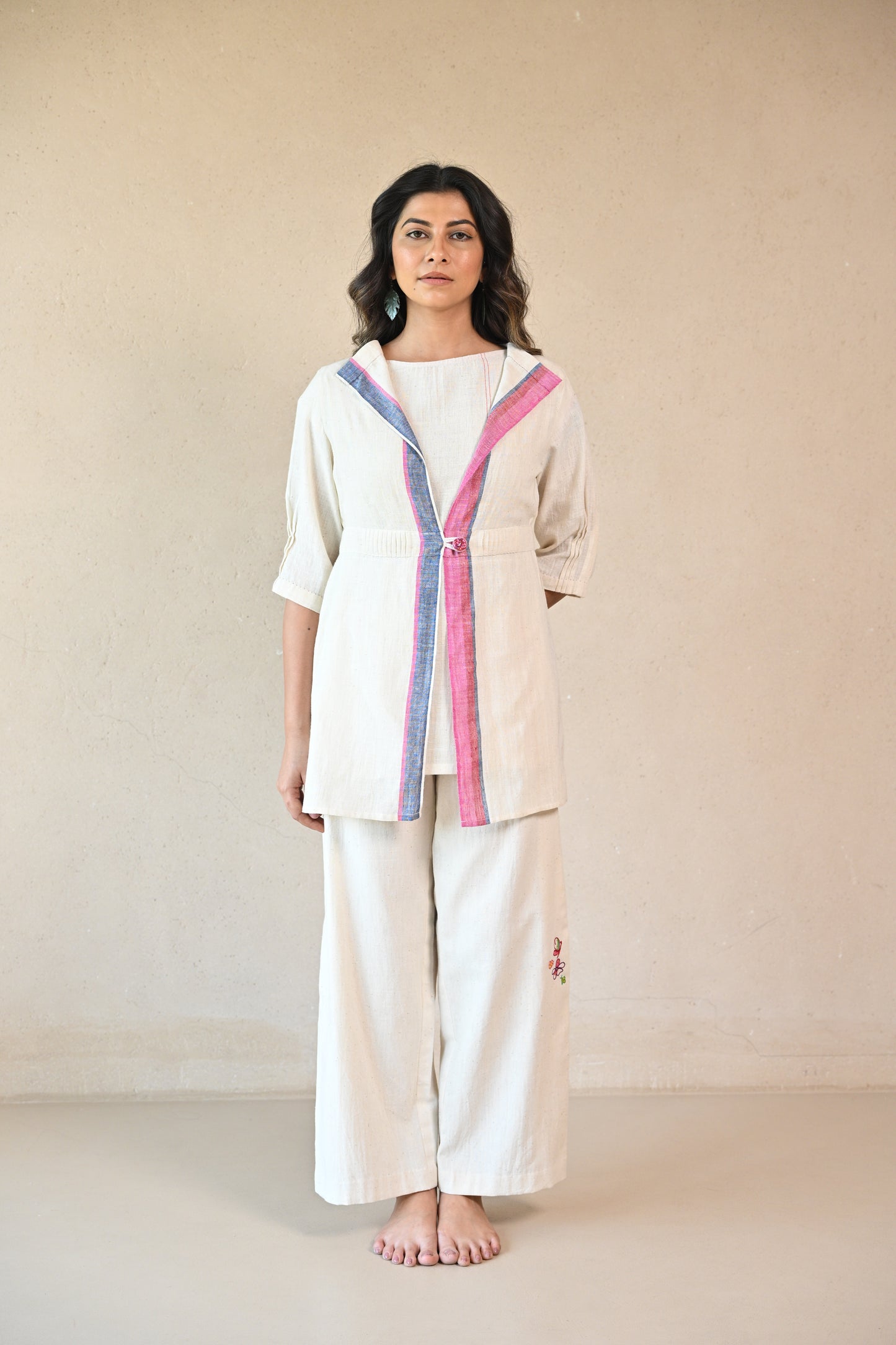 Aeris, Shrug With Pleated Waist Band