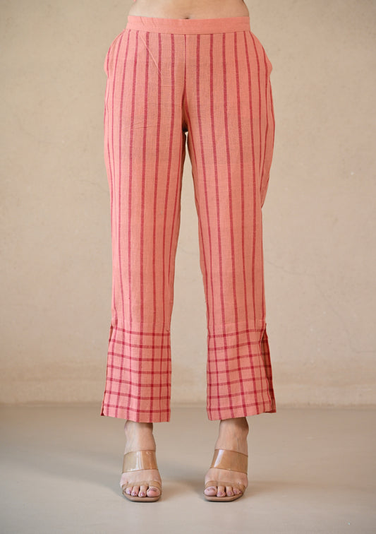 Pant, Straight Cut Stripe Checks