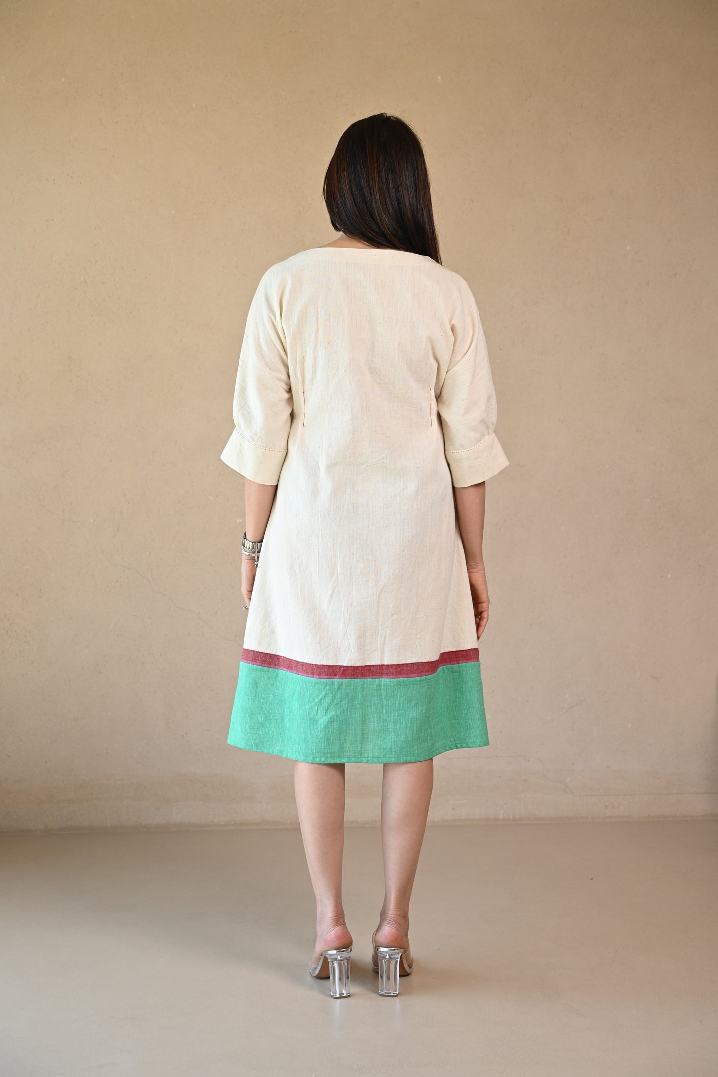Gigi Dress Continous Sleeve with Embroidery Detail