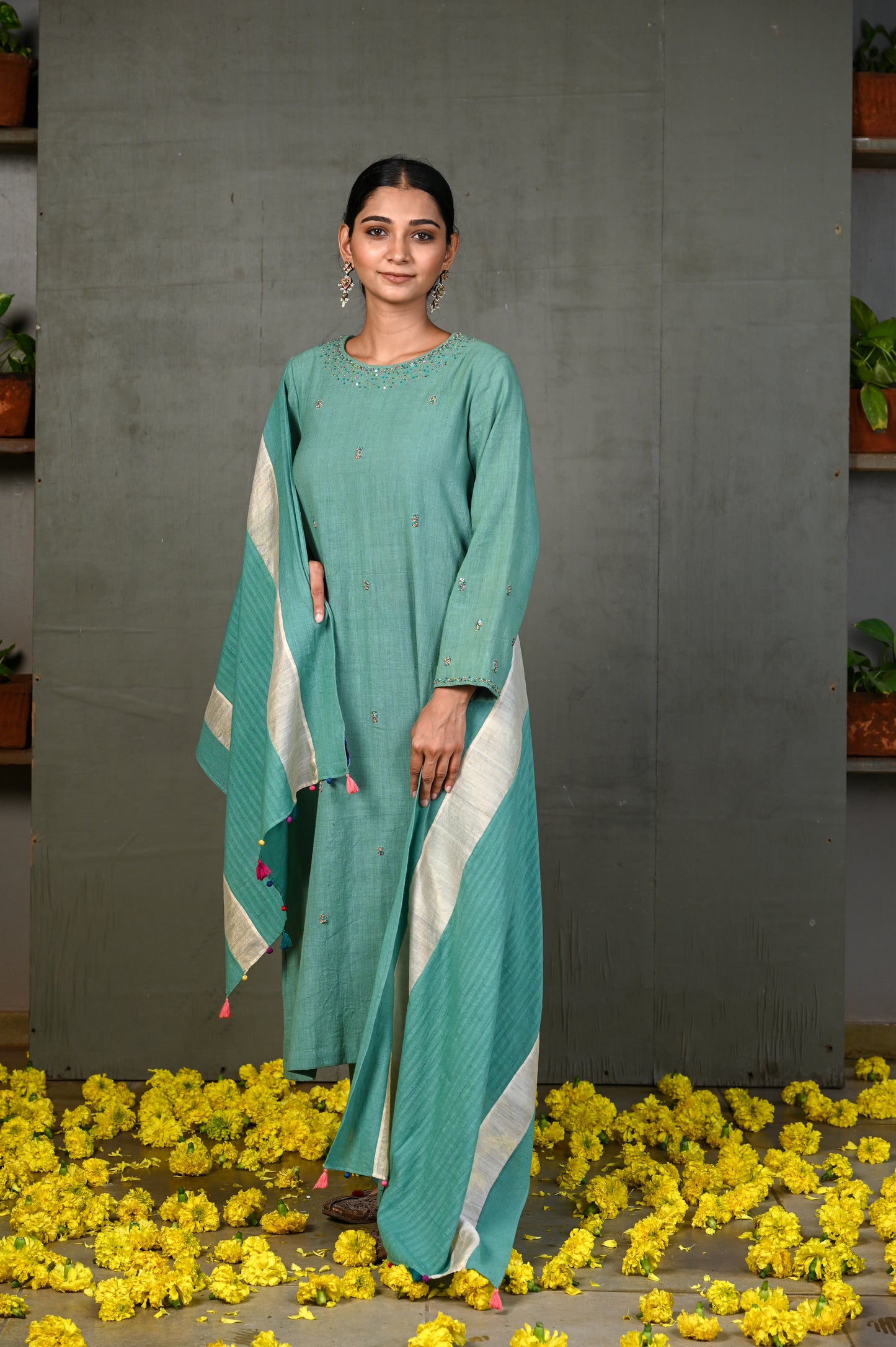 Uneven Panelled Dupatta