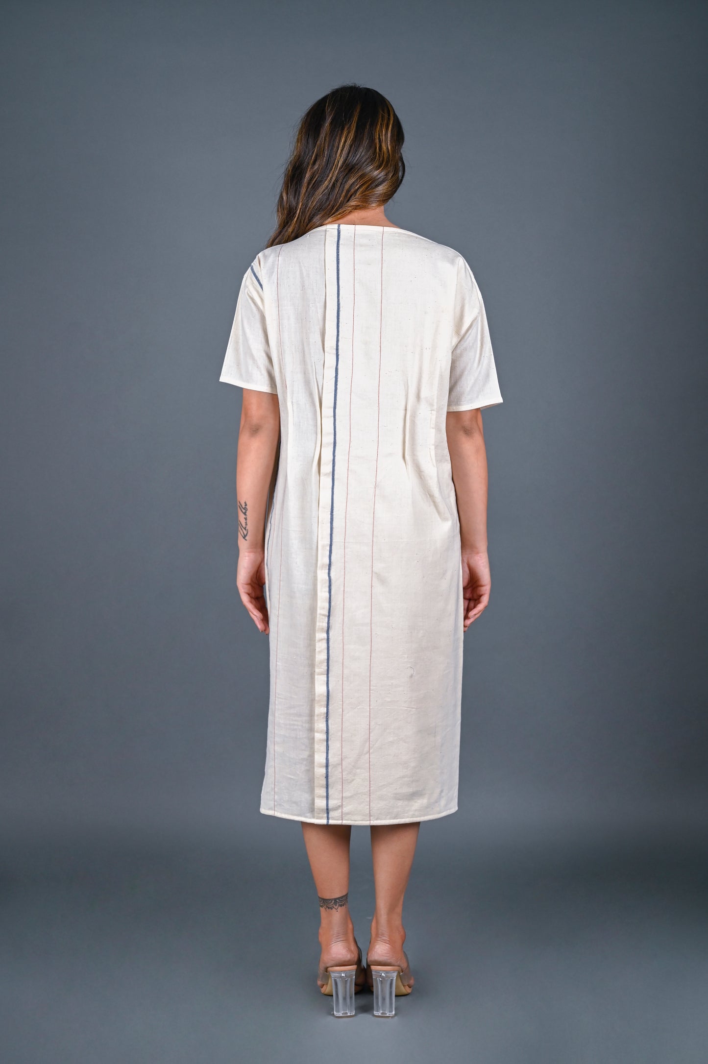 Folded Dress Diagonal Detail - Zero Waste
