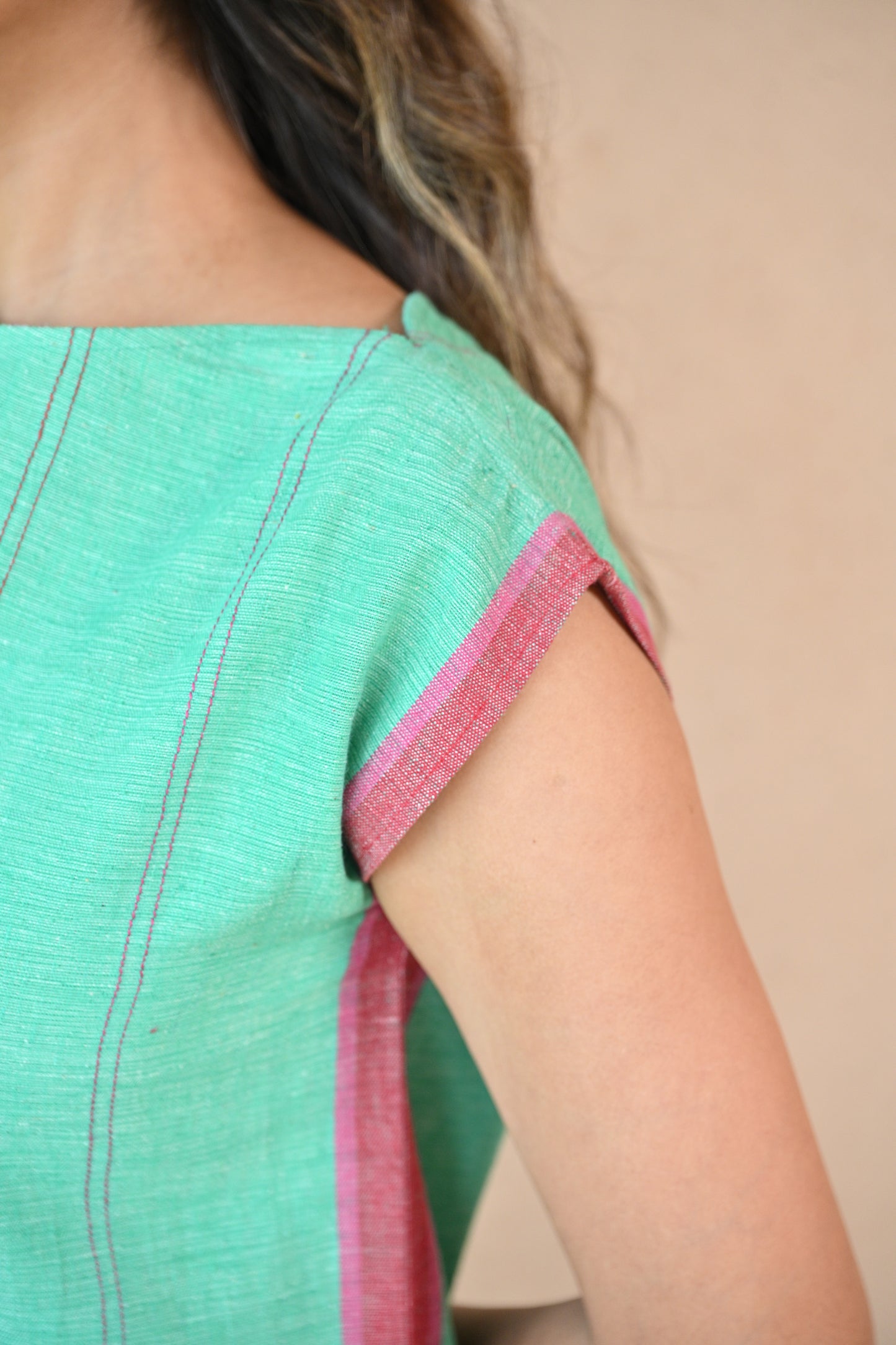 Tunic,Straight rounded neck