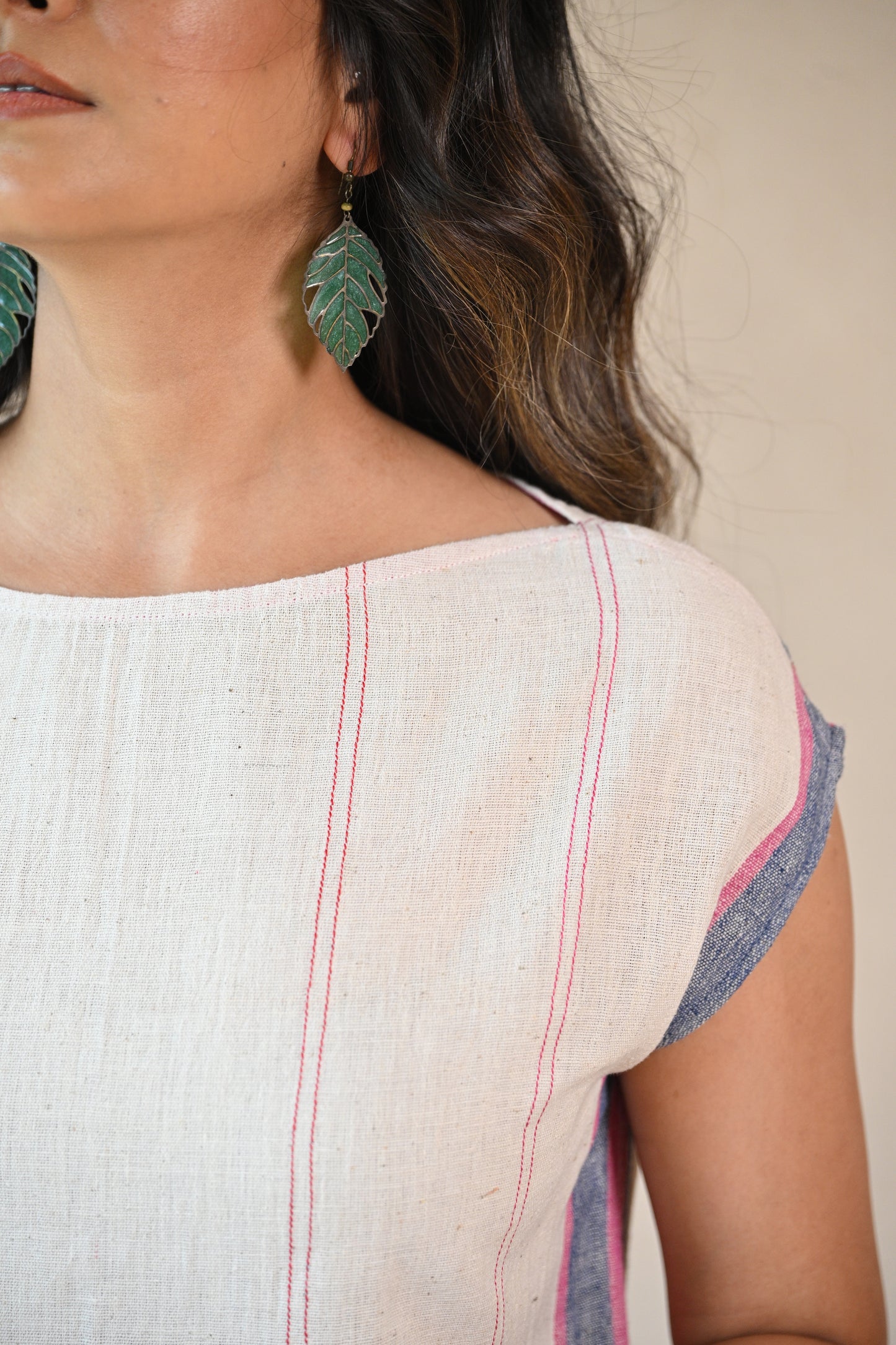 Tunic,Straight rounded neck