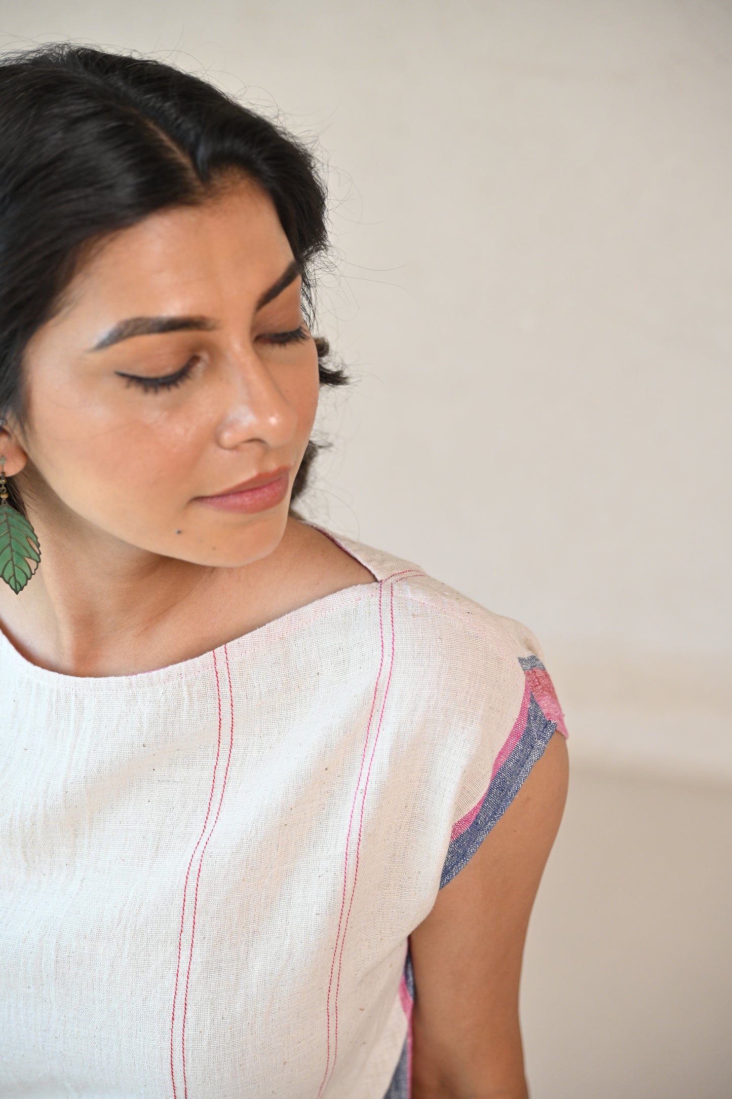 Tunic,Straight rounded neck