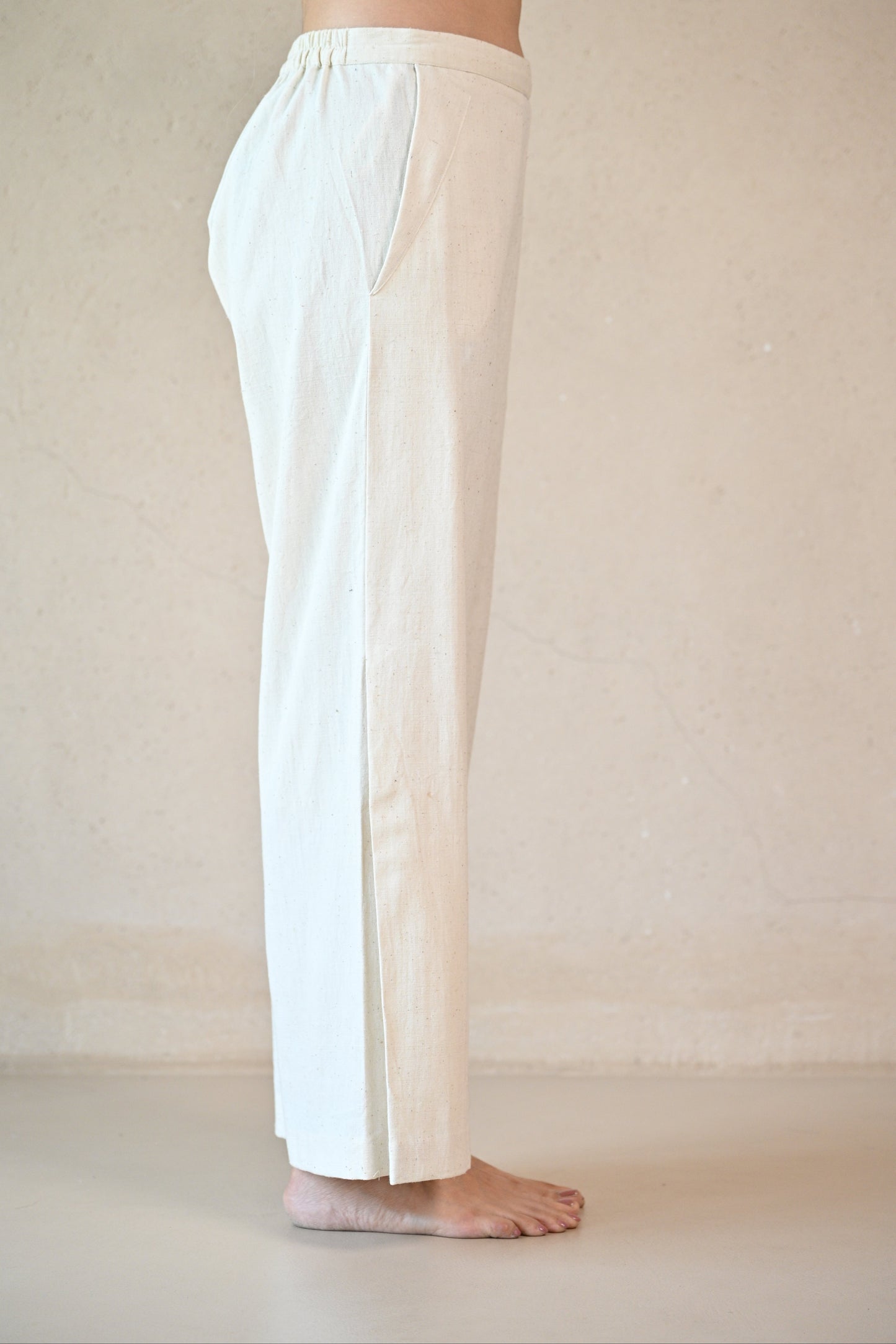 Pant, Side Pleated With Embroidery Accents
