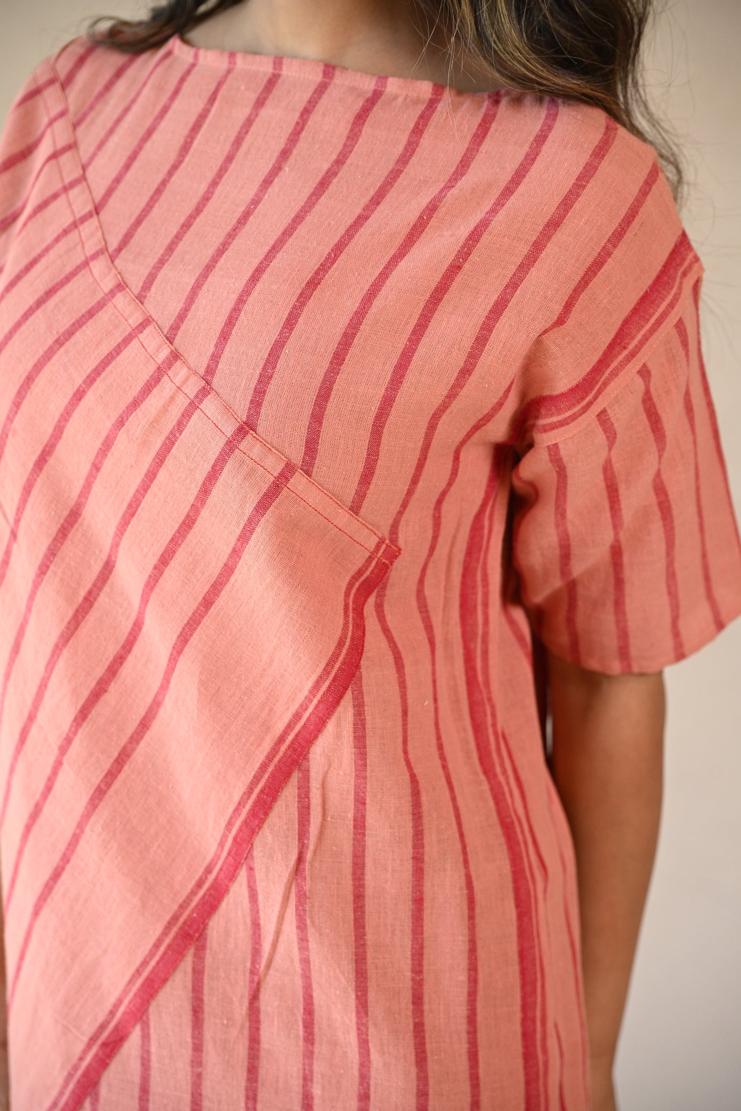Scarlet ,Dress Uncut Diagonal Folded