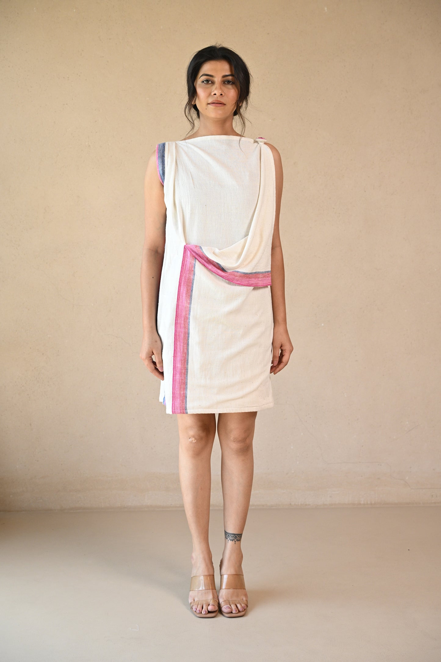 Dress, Uncut Shoulder Button