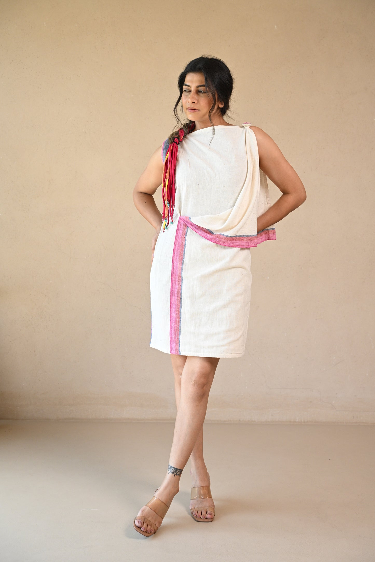 Dress, Uncut Shoulder Button