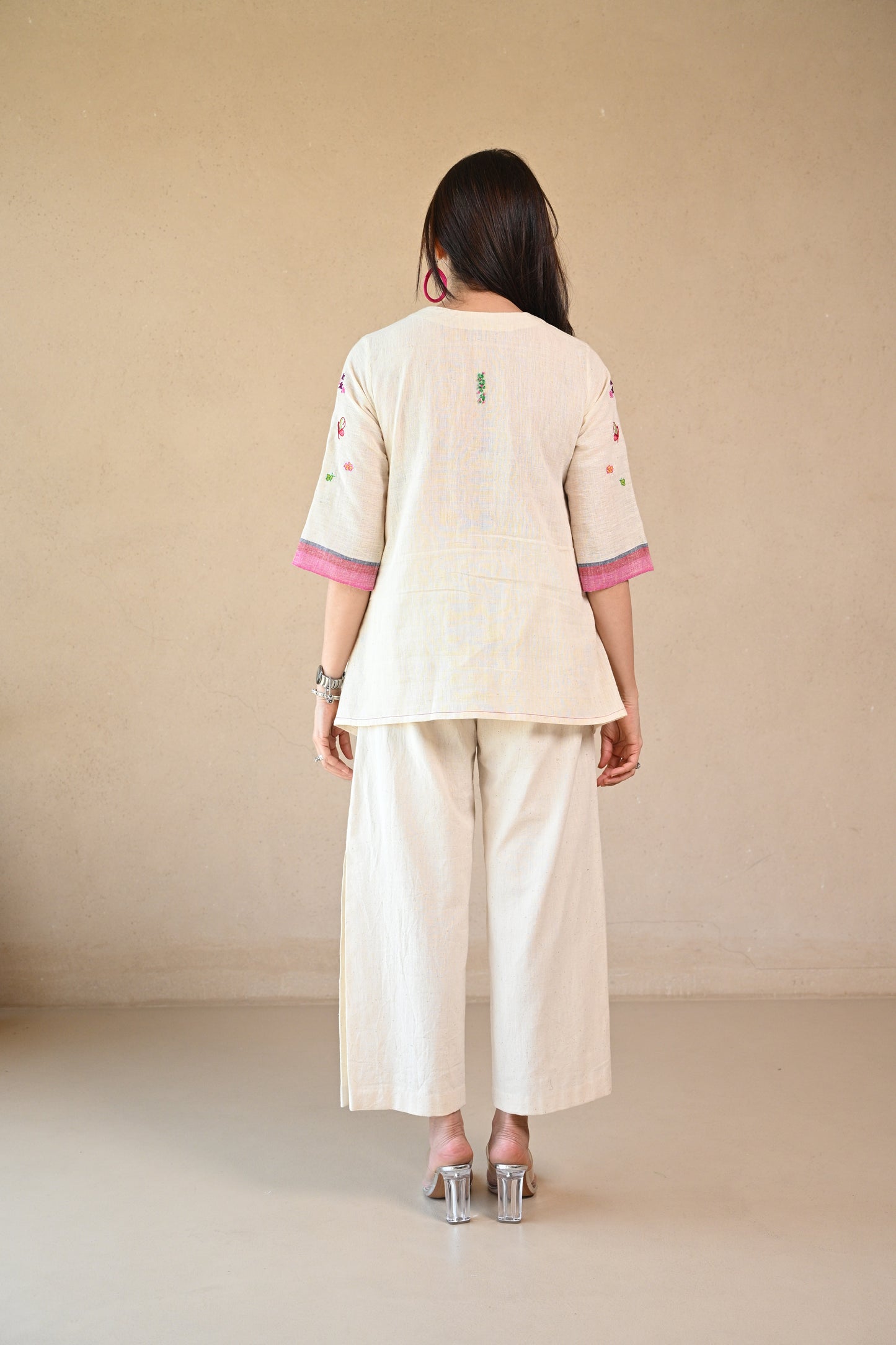 Titali, Tunic with Ruching & Embroidery details