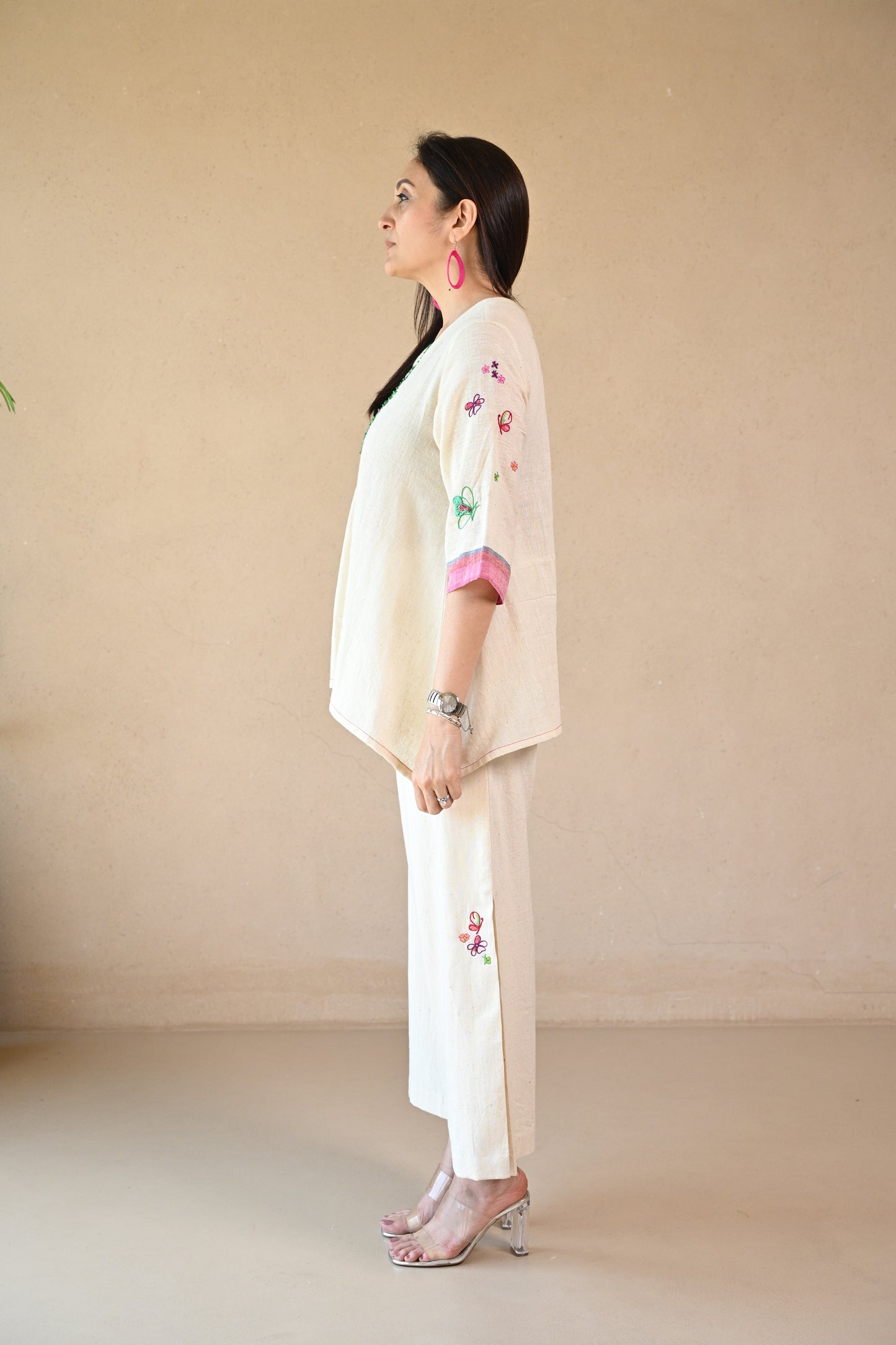 Titali, Tunic with Ruching & Embroidery details