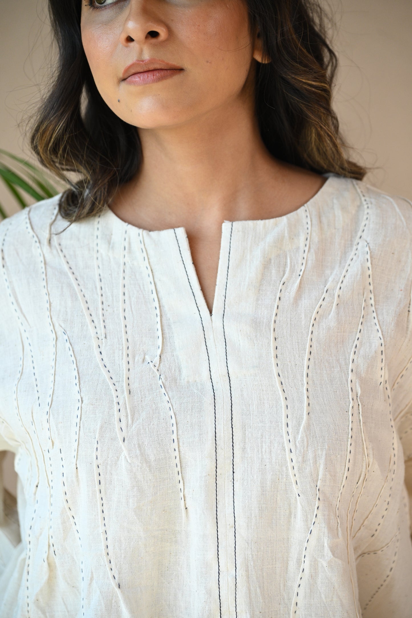 Ava,Tunic Square Cut Taka Detail