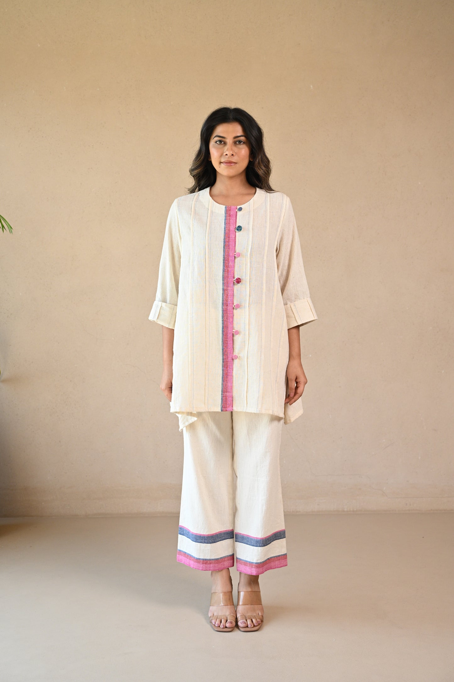 Ziggy, Tunic with Embroidered & Multi Color Button