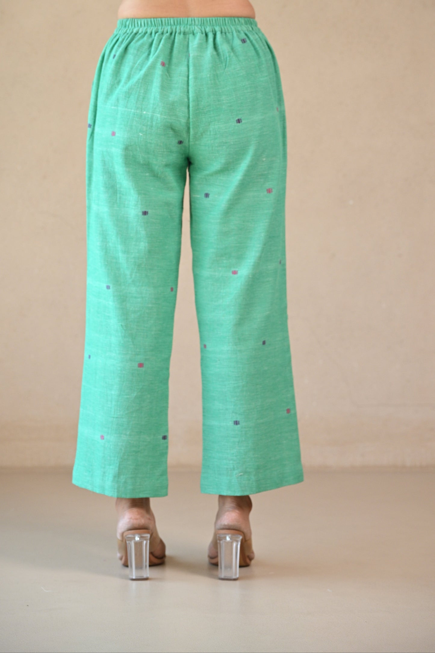 Pant, Straight Cut With Patch Fabric