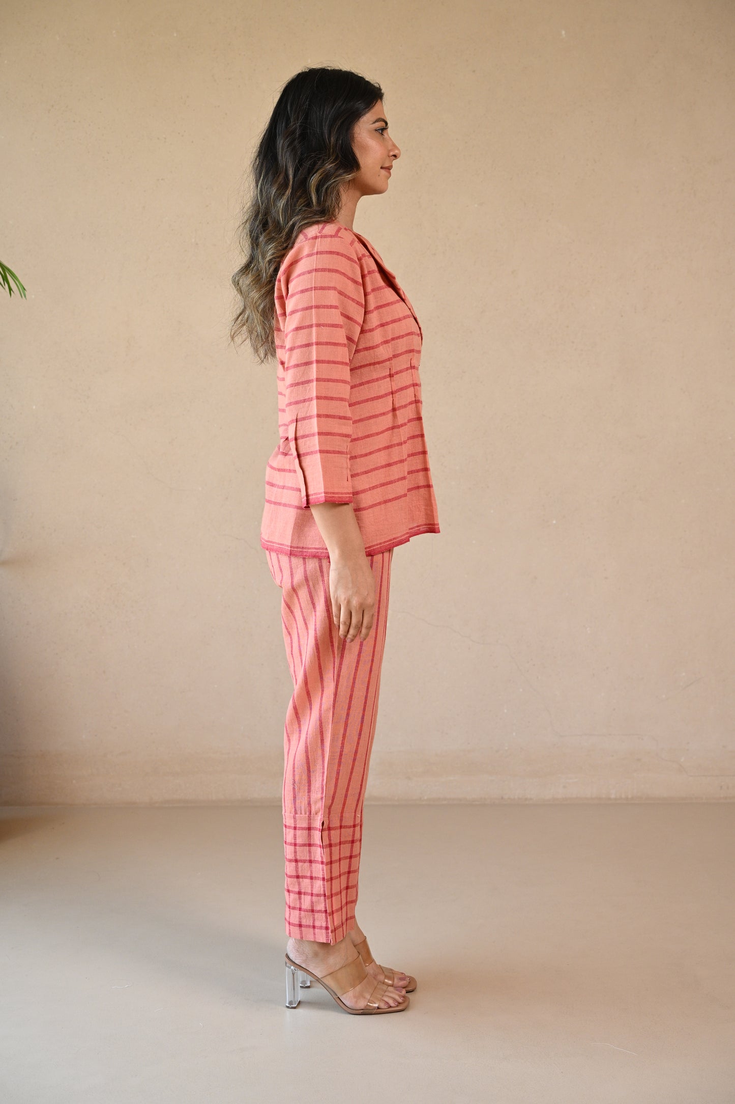Azure,Jacket Style One Button