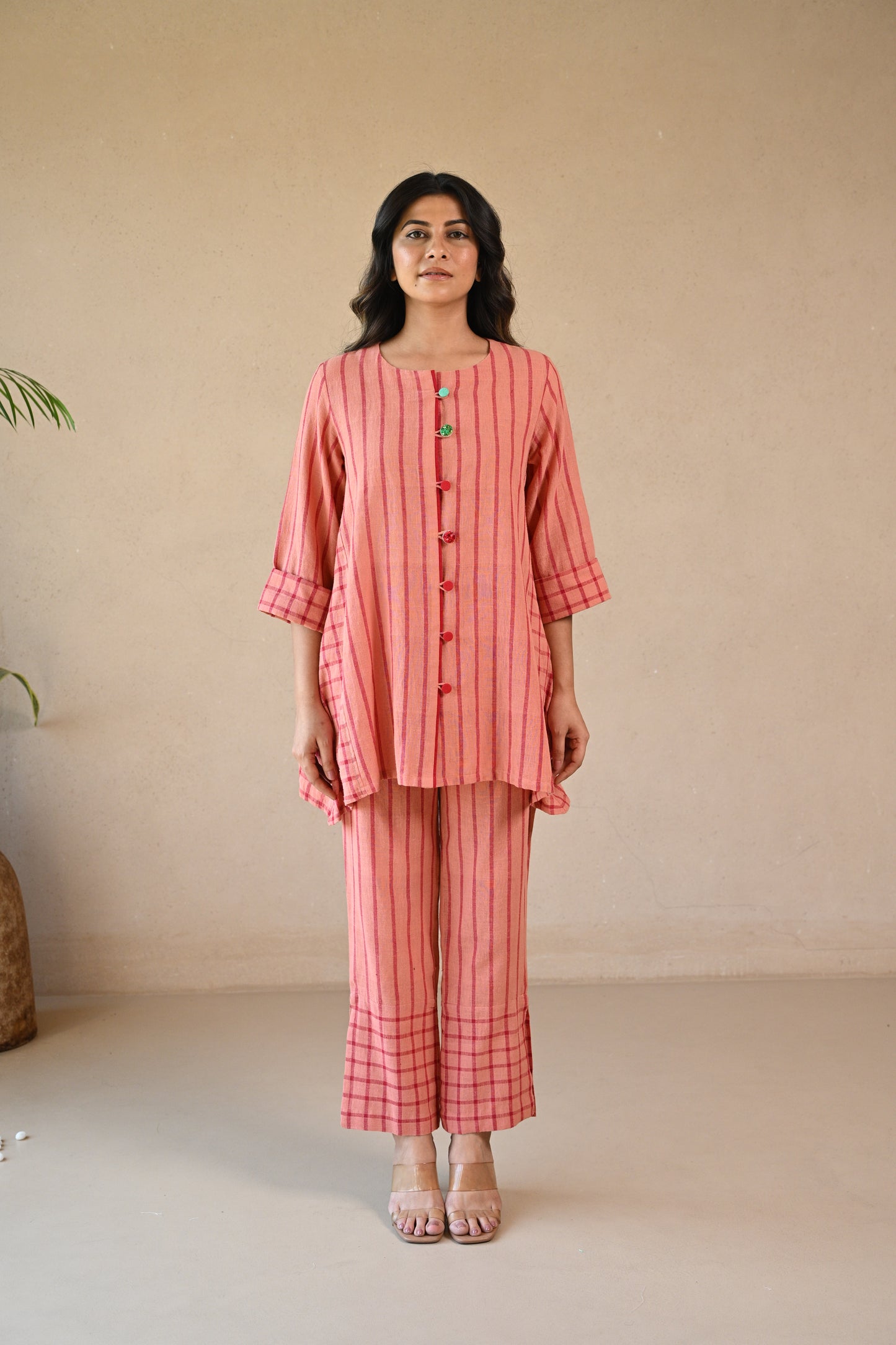 Ziggy, Tunic with Embroidered & Multi Color Button