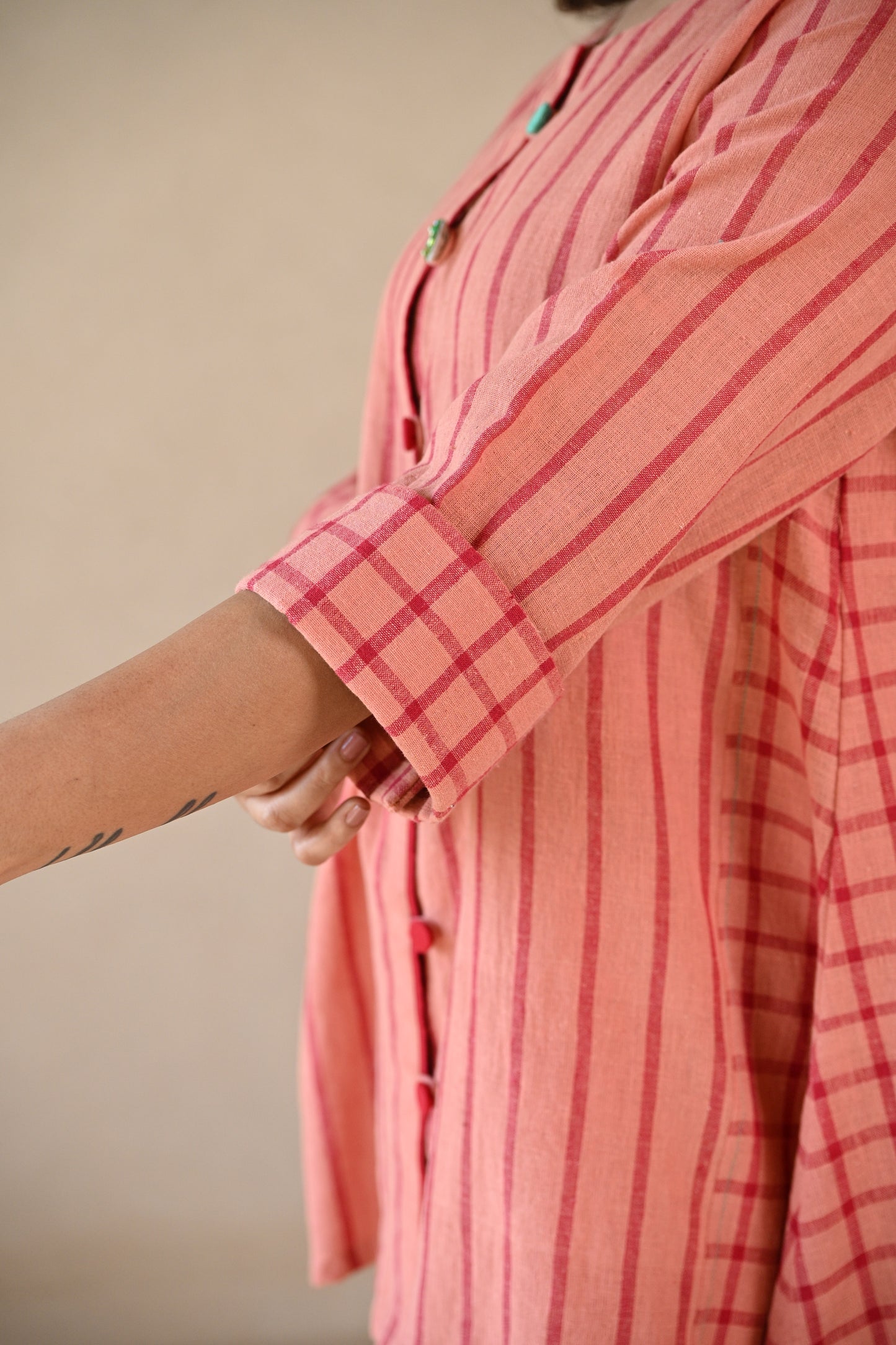 Ziggy, Tunic with Embroidered & Multi Color Button