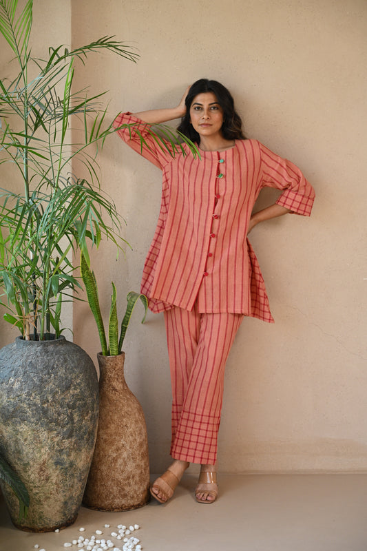 Ziggy, Tunic with Embroidered & Multi Color Button