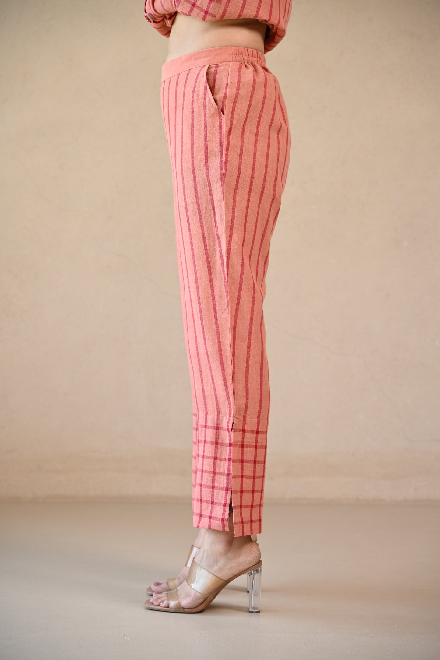 Pant, Straight Cut Stripe Checks