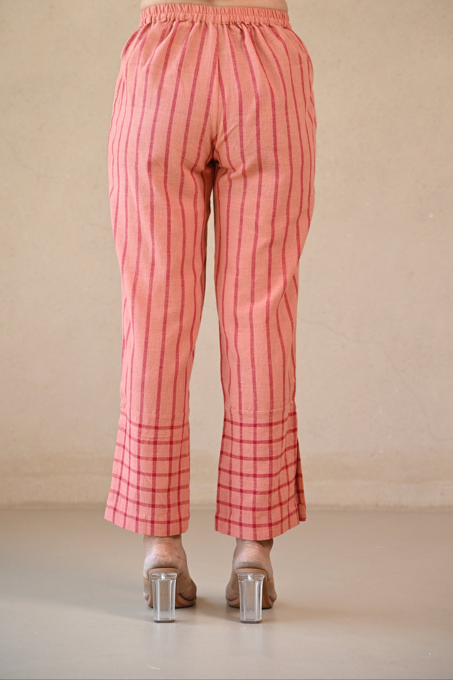 Pant, Straight Cut Stripe Checks