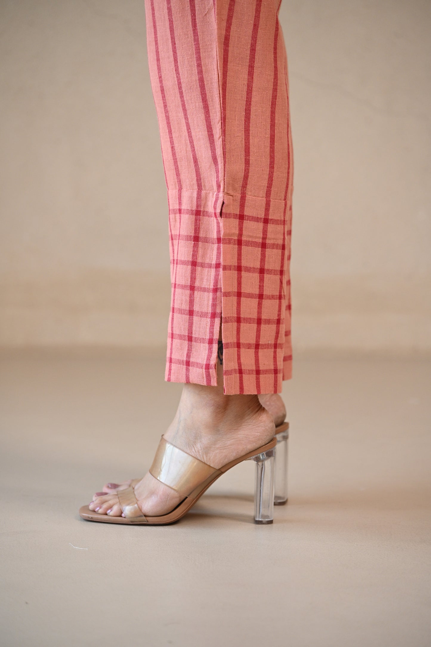 Pant, Straight Cut Stripe Checks