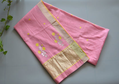 Madhurya Pink Yellow Butti Dupatta