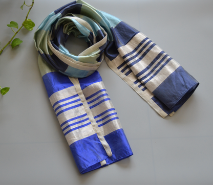 Dupatta Blue Stripe