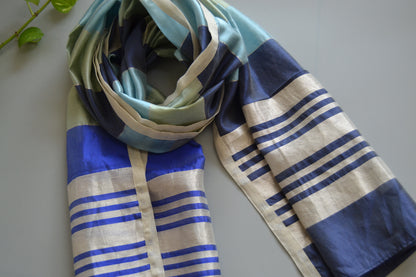 Dupatta Blue Stripe