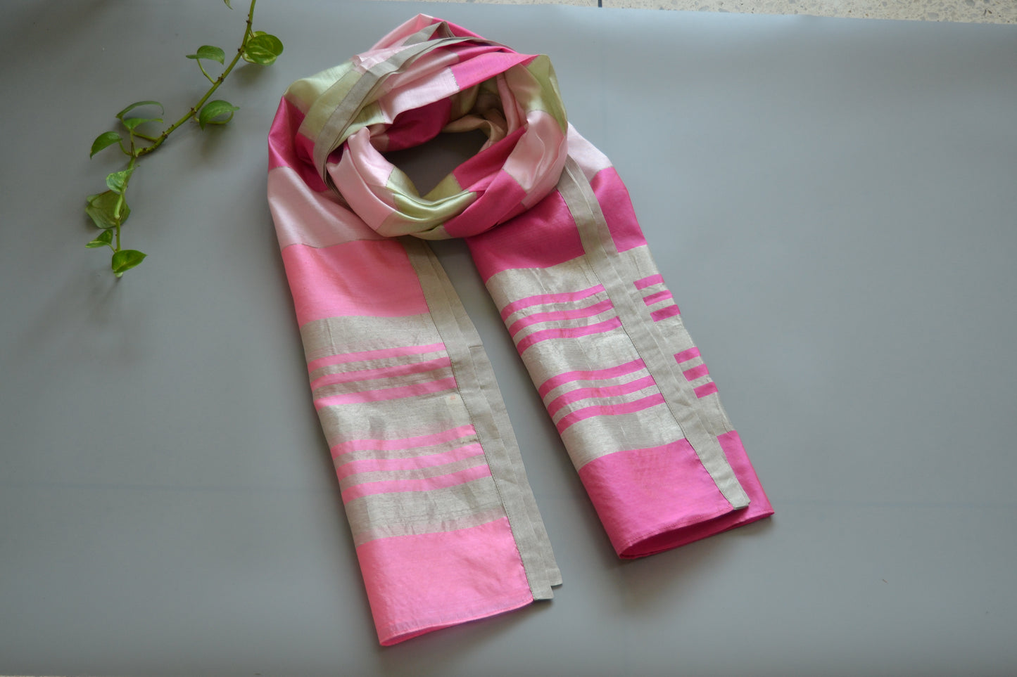 Dupatta Pink Stripe