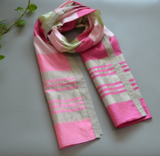 Dupatta Pink Stripe