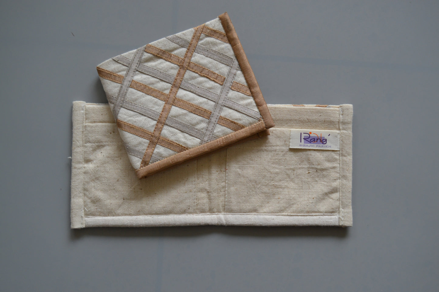 Combo Pack : Wallet & Clutch Bag - Chanderi Textile