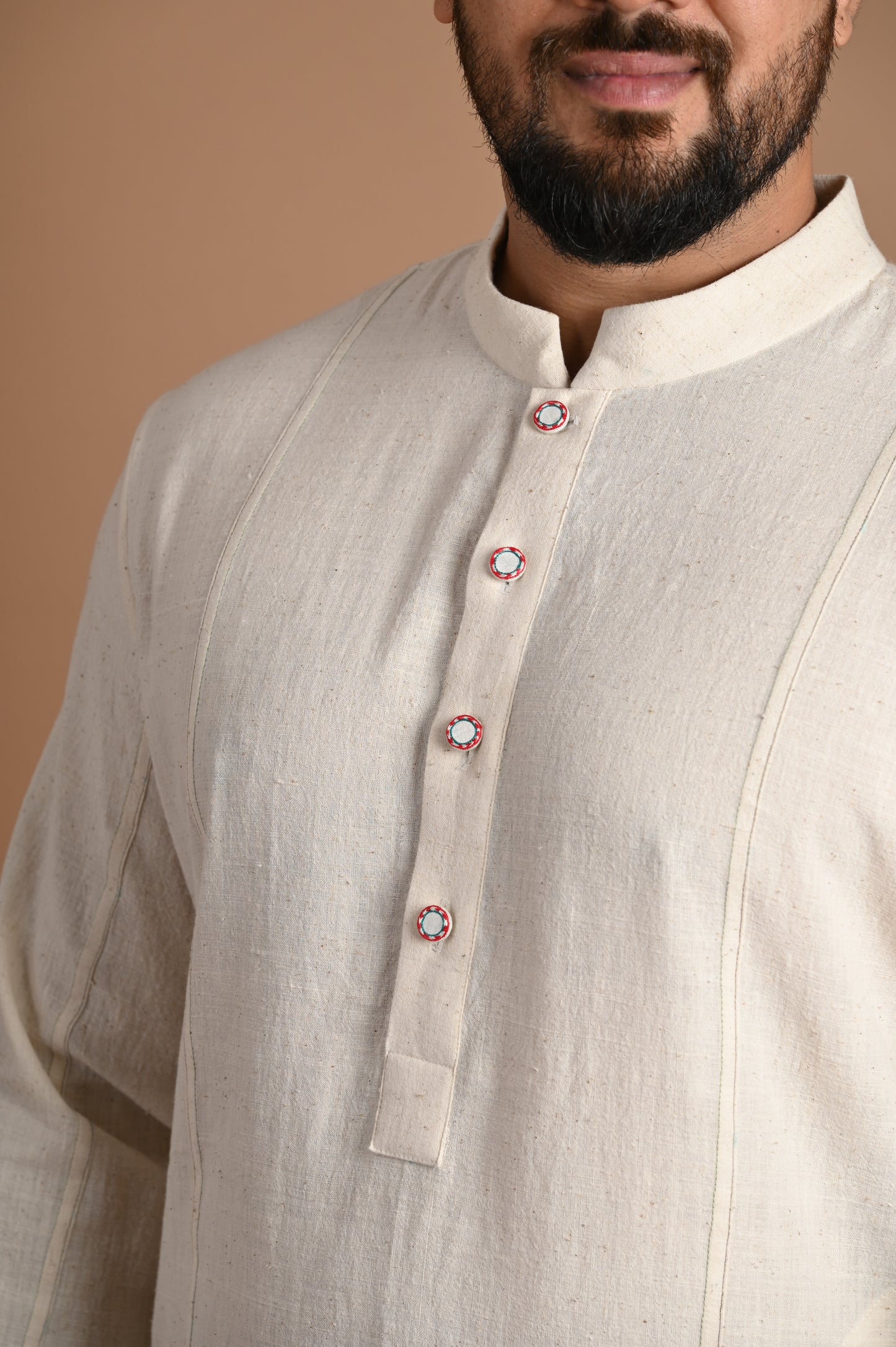 Pranya Changeable Button Men's Kurta