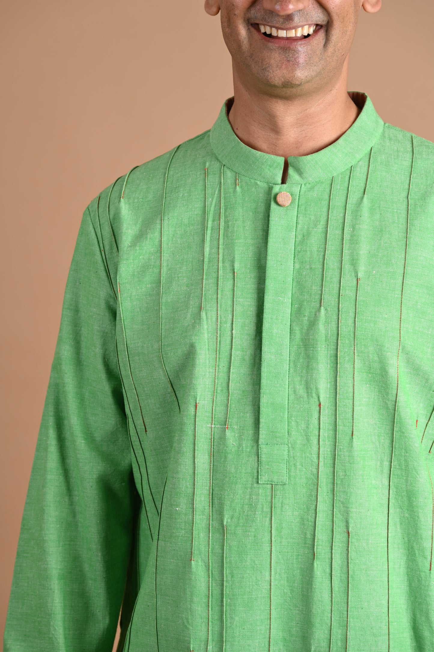 Ulhas Broken Pintuck Detail Men's Kurta