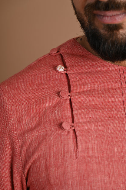 Khush Men's Kurta Side Button Detailng