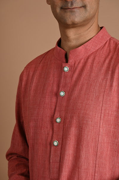 Pranya Changeable Button Men's Kurta