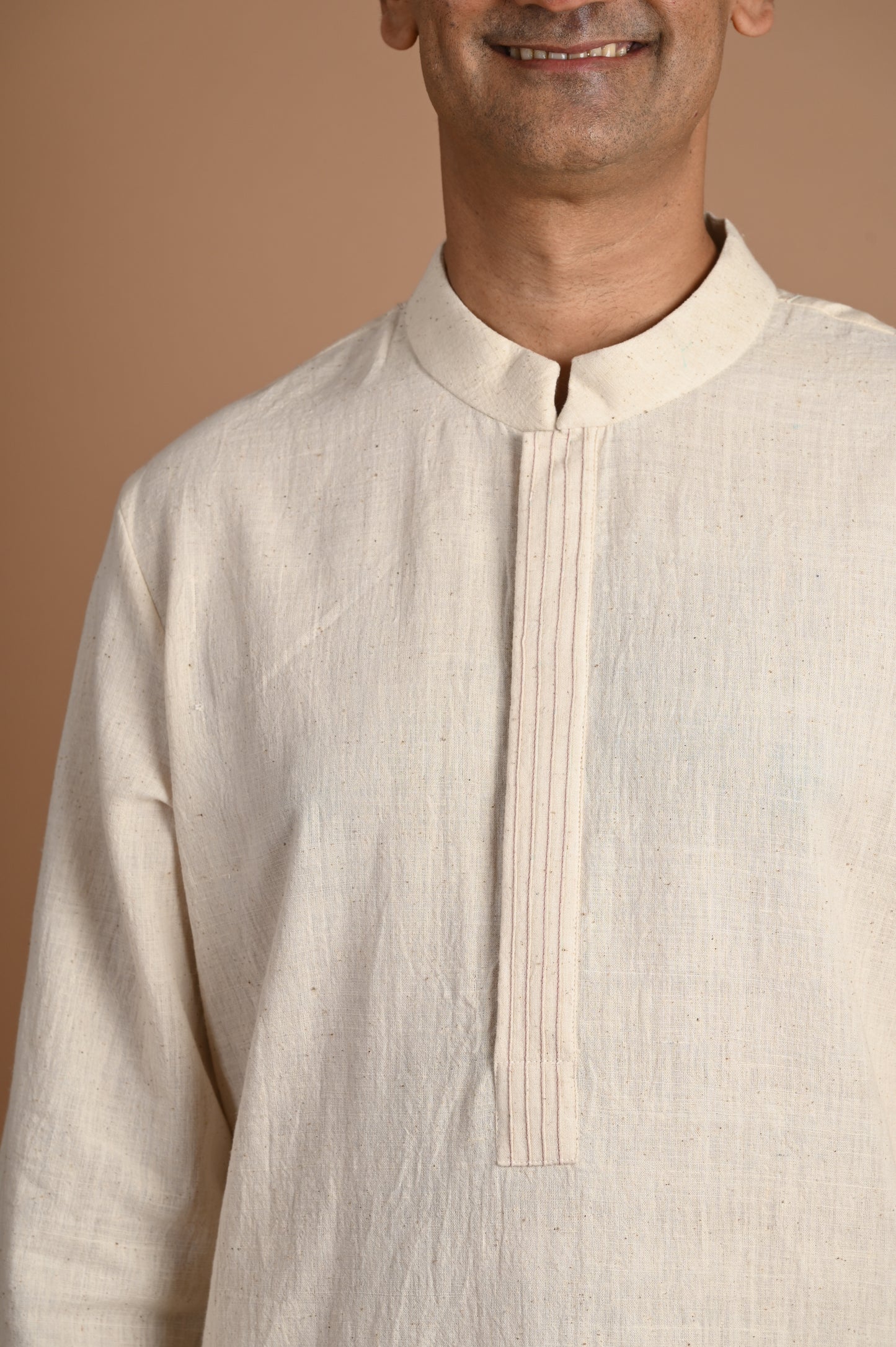 Hairat Men's Kurta Pintuck Detailng