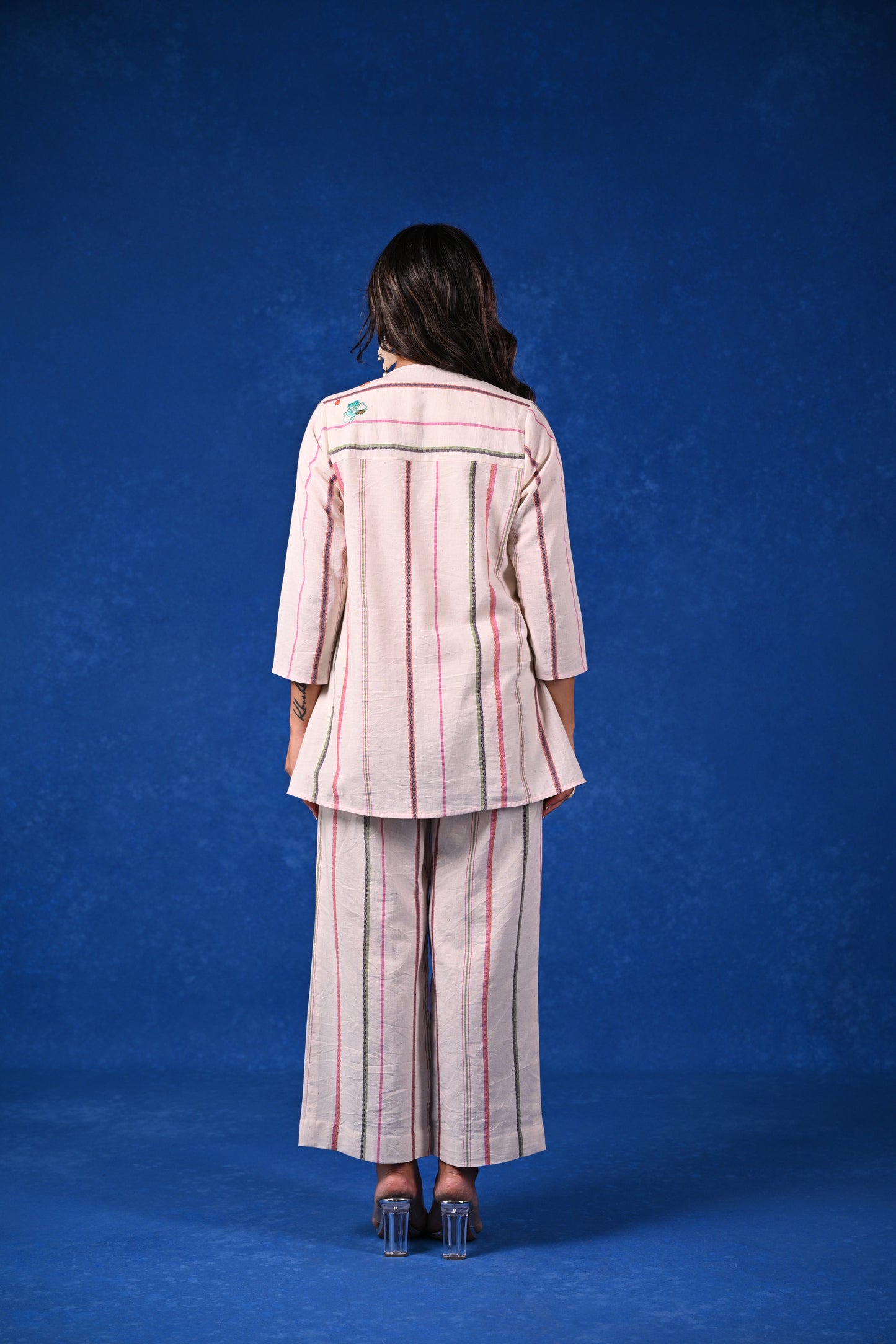 Jasmin, Shrug With Embroidery Accents