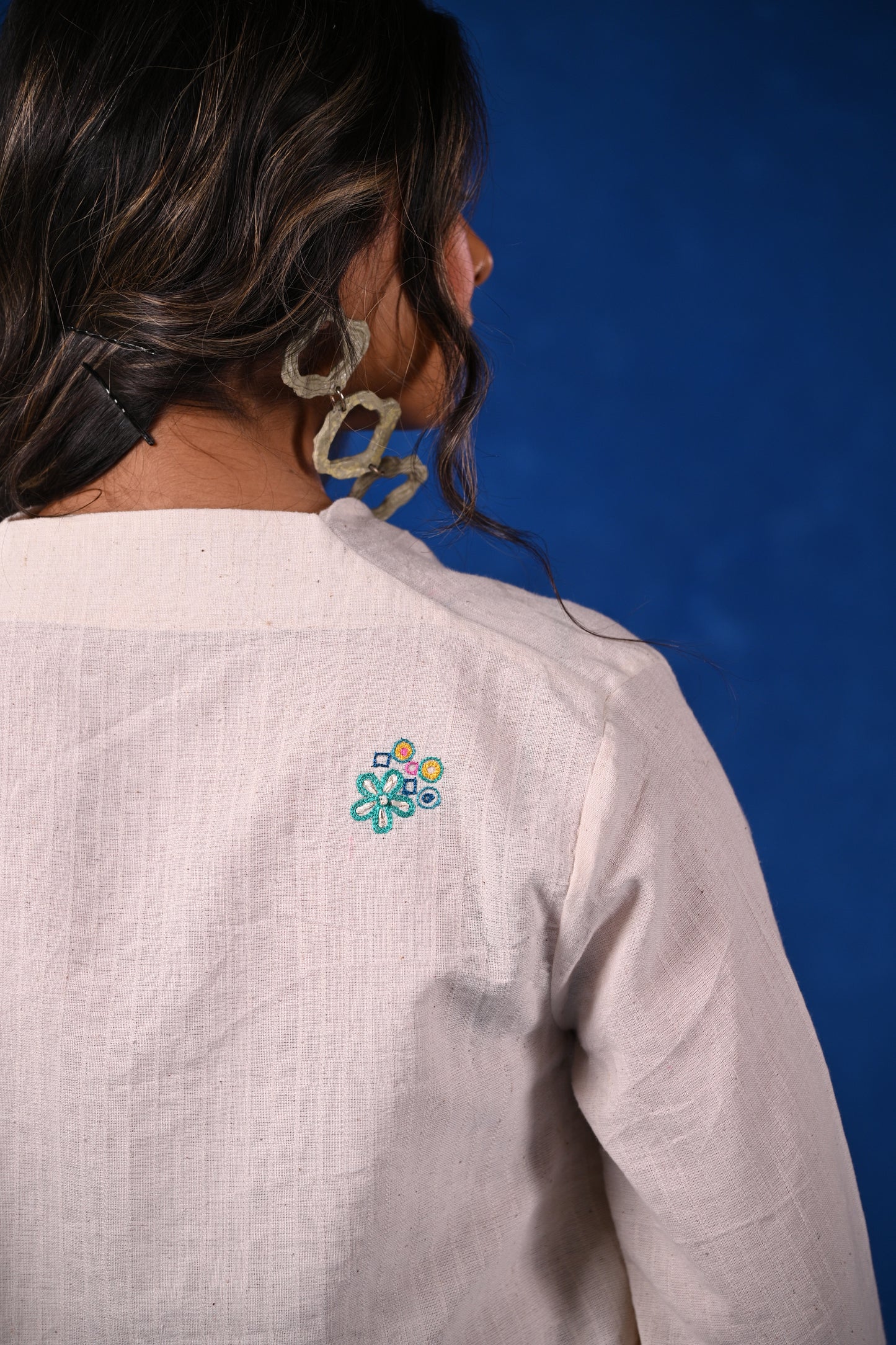Marigold, Tunic Cowl Neck With Embroidery