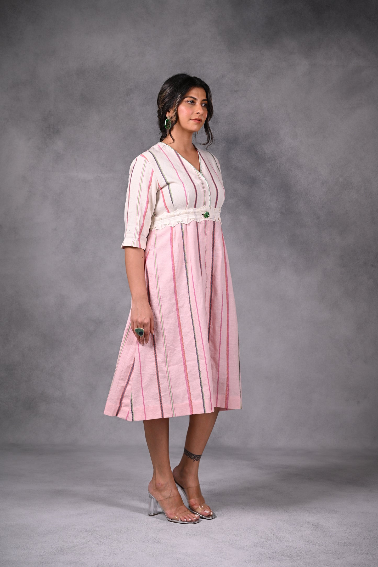 Reva, Dress With Folded Panel Detail