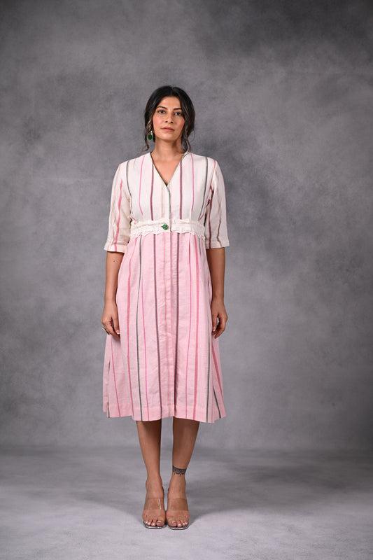 Reva, Dress With Folded Panel Detail