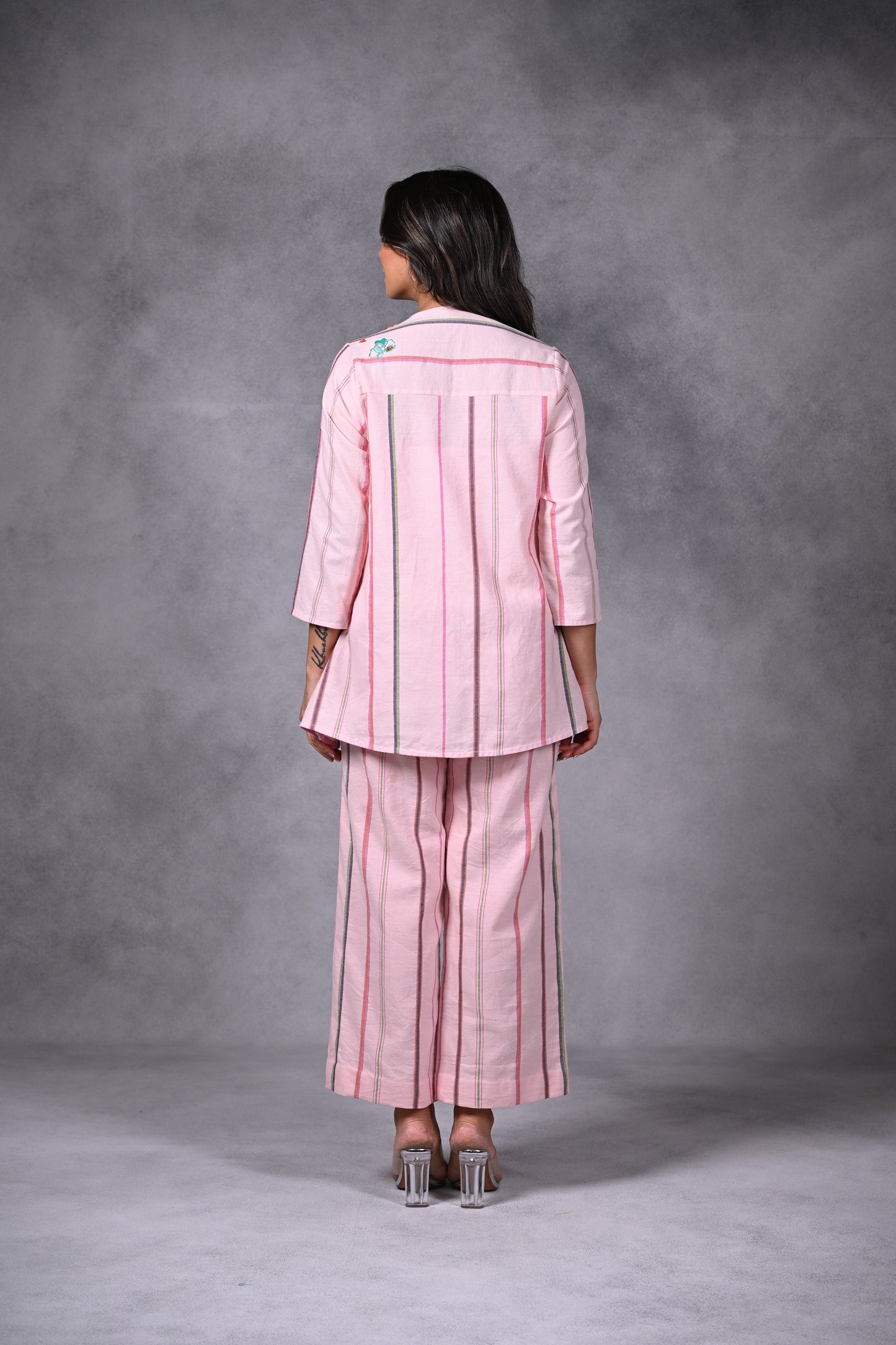Jasmin, Shrug With Embroidery Accents